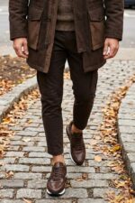 GUARDIAN Brown Leather Men's Sneakers - Image 3