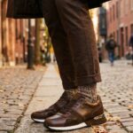 GUARDIAN Brown Leather Men's Sneakers