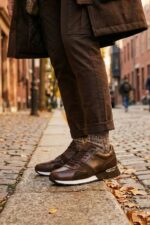 GUARDIAN Brown Leather Men's Sneakers