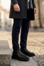 JAGGER Black Leather Men's Boots