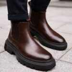 JAGGER Brown Leather Men's Boots