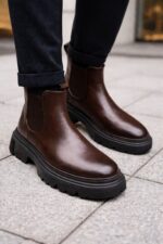 JAGGER Brown Leather Men's Boots