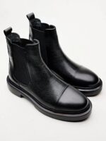 MAJOR Black Leather Men's Boots - Image 2
