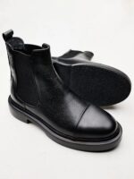 MAJOR Black Leather Men's Boots - Image 3