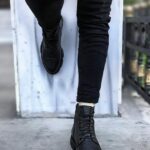 HEAD Black Leather Men's Boots