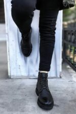 HEAD Black Leather Men's Boots