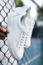 FIERO White Leather Men's Sneakers