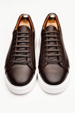 FIERO Brown Leather Men's Sneakers - Image 2