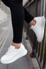 MARINO White Leather Men's Sneakers - Image 2