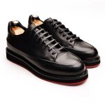 BENEFICA Black Leather Men's Sneakers