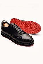 BENEFICA Black Leather Men's Sneakers - Image 2