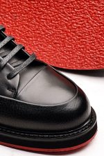BENEFICA Black Leather Men's Sneakers - Image 4