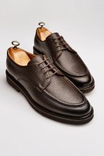 MILAN Brown Leather Men's Classic Shoes - Image 4
