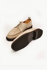 MILAN Beige Suede Leather Men's Classic Shoes - Image 3
