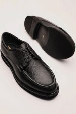 MILAN Black Leather Men's Classic Shoes - Image 3