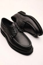 MILAN Black Leather Men's Classic Shoes - Image 2