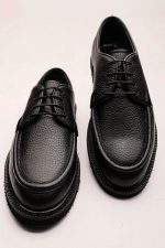MILAN Black Leather Men's Classic Shoes