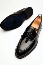 MORRIS Black Supple Leather Men's Classic Shoes - Image 2
