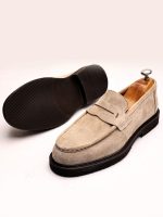 TYLOR Beige Suede Leather Men's Classic Shoes - Image 4