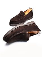 TYLOR Brown Suede Leather Men's Classic Shoes - Image 3