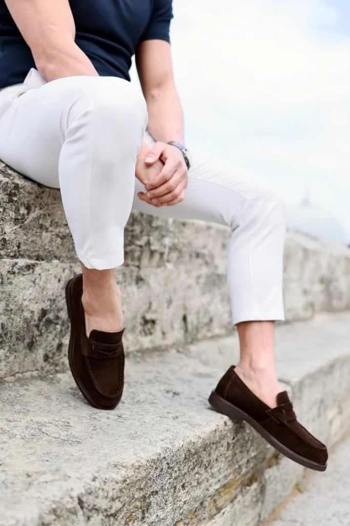 WhatsApp Image 2026-01-30 at 12.37.01 PM (3) TYLOR Brown Suede Leather Men's Classic Shoes - Image 1