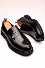 TYLOR Black Patent Leather Men's Classic Shoes