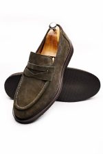 TYLOR Green Suede Leather Men's Classic Shoes - Image 2