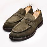 TYLOR Green Suede Leather Men's Classic Shoes