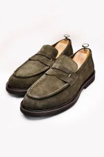TYLOR Green Suede Leather Men's Classic Shoes
