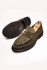TYLOR Green Suede Leather Men's Classic Shoes - Image 3