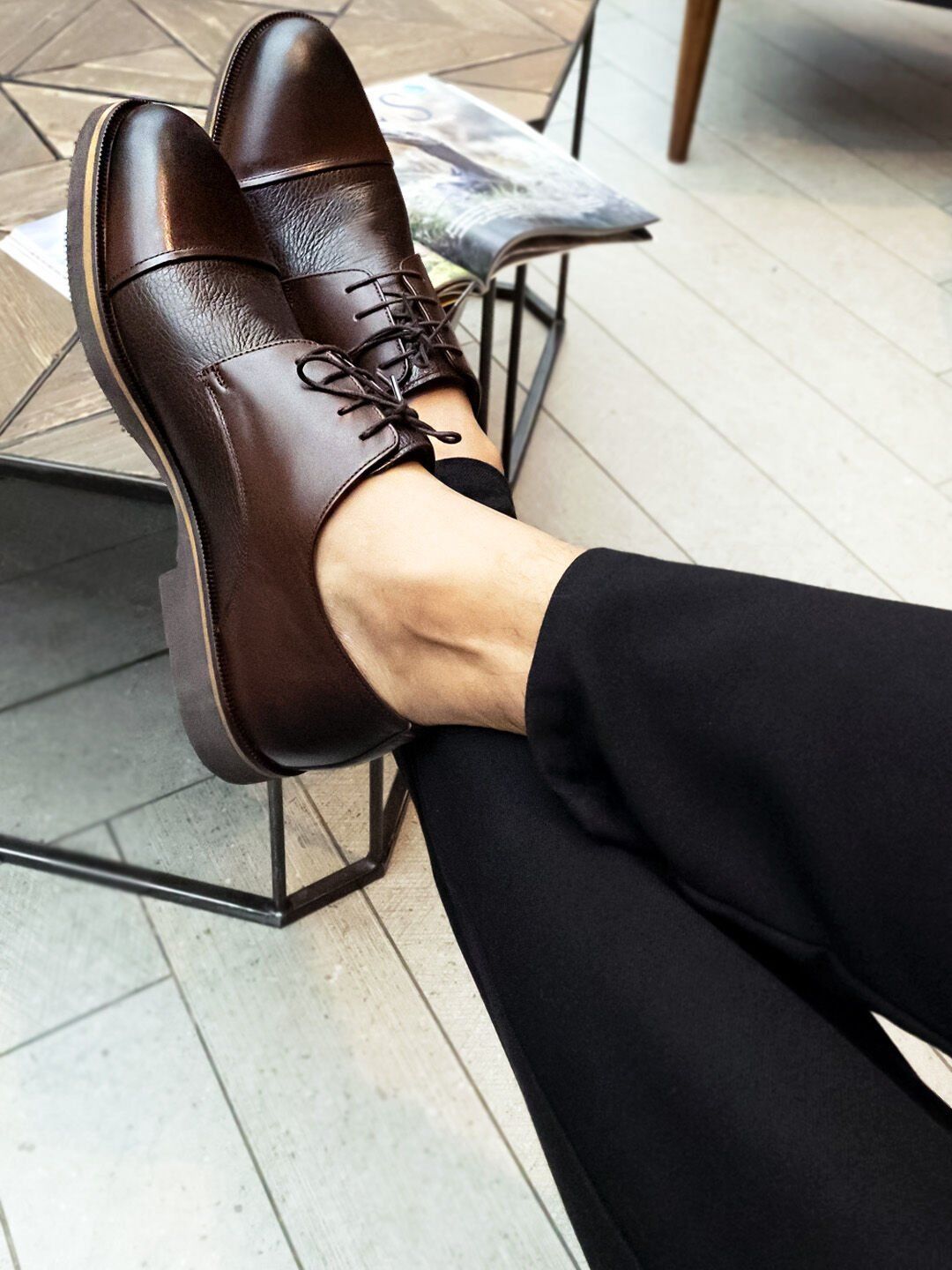 WhatsApp Image 2026-02-05 at 3.04.34 PM LORD Brown Leather Men's Classic Shoes - Image 1