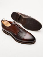 LORD Brown Leather Men's Classic Shoes - Image 4