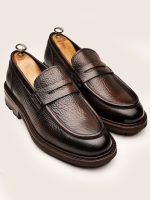 ELITE Brown Leather Men's Classic Shoes - Image 3