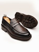 ELITE Brown Leather Men's Classic Shoes - Image 5