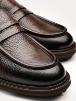 ELITE Brown Leather Men's Classic Shoes - Image 6