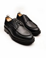 BOLTON Black Leather Men's Classic Shoes - Image 4