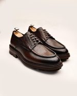 BOLTON Brown Leather Men's Classic Shoes - Image 3