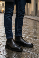VENTO Black Leather Men's Boots