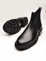 VENTO Black Leather Men's Boots - Image 3