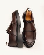 KRASS Brown Leather Men's Classic Shoes - Image 4