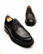 BOLTON Black Leather Men's Classic Shoes - Image 2