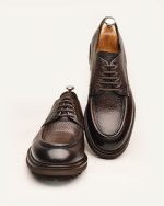 BOLTON Brown Leather Men's Classic Shoes - Image 4