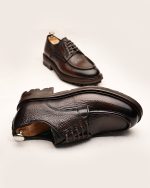 BOLTON Brown Leather Men's Classic Shoes - Image 5
