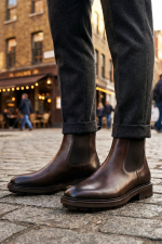 VENTO Brown Leather Men's Boots