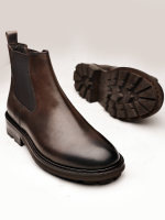VENTO Brown Leather Men's Boots - Image 3