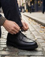 BOLTON Black Leather Men's Classic Shoes