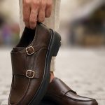 KRASS Brown Leather Men's Classic Shoes