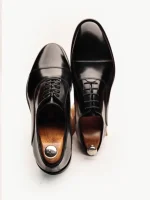 GAZELLE Black Leather Men's Classic Shoes - Image 2