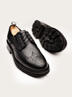 PRESTIJ Black Leather Men's Classic Shoes - Image 3