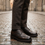 PRESTIJ Brown Leather Men's Classic Shoes